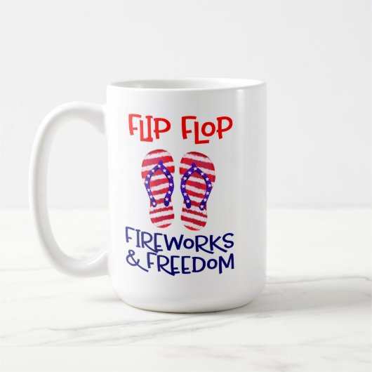 Patriotic Beach Vibes Kaffeetasse (Links)