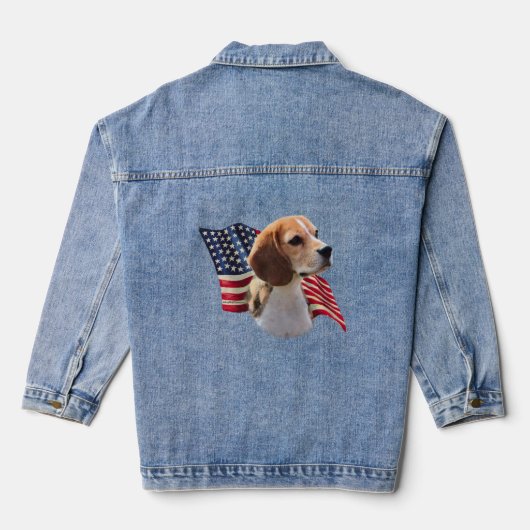 Patriotic Beagle Denim Jacket Jeansjacke (Rückseite)