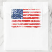 Patriotic bedrückte amerikanische Flagge Rechteckiger Aufkleber (Tasche)