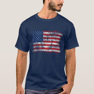 Patriotic bedrückte amerikanische Flagge T-Shirt