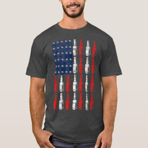 Patriotic Beer Bottle USA Flag 4. Jul T-Shirt