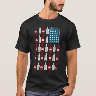 Patriotic Beer Bottle USA Flag T-Shirt
