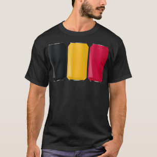Patriotic Beer Cans Belgien Flag T-Shirt