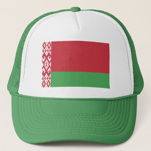 Patriotic Belarussische Flagge Trucker Hat Truckerkappe (Vorderseite)