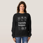Patriotic Belgian Patriotism Belgium Country Pride Sweatshirt (Vorne ganz)