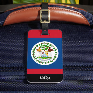 Patriotic Belize Gepäckmarken, Belizische Flagge Gepäckanhänger