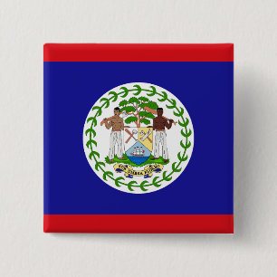 Patriotic Belizean Flag Button