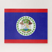 Patriotic Belizean Flag Jigsaw Puzzle (Horizontal)