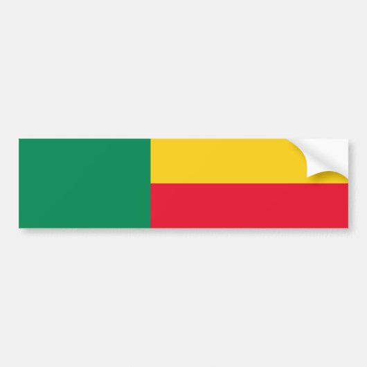 Patriotic Benin Flag Autoaufkleber (Vorne)