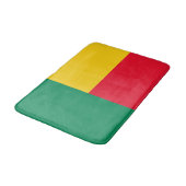 Patriotic Benin Flag Badematte (Schrägansicht)