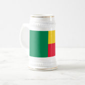 Patriotic Benin Flag Bierglas (Vorderseite Links)