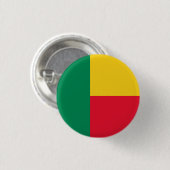 Patriotic Benin Flag Button (Vorne & Hinten)