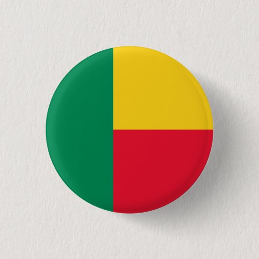 Patriotic Benin Flag Button (Vorderseite)