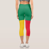 Patriotic Benin Flag Capri Leggings (Rückseite)