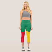 Patriotic Benin Flag Capri Leggings (Vorderseite)