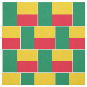 Patriotic Benin Flag Fabric Stoff