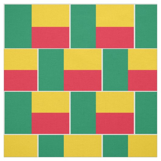 Patriotic Benin Flag Fabric Stoff (Muster)