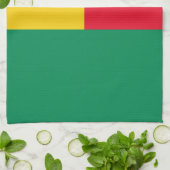 Patriotic Benin Flag Geschirrtuch (Gefaltet)