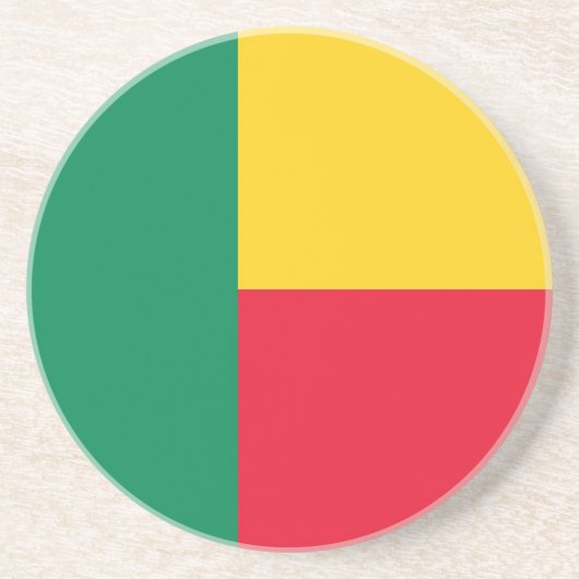 Patriotic Benin Flag Getränkeuntersetzer (Vorne)