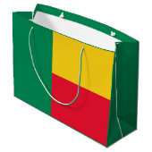 Patriotic Benin Flag Große Geschenktüte (Rückseite Schrägansicht)