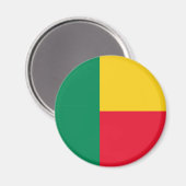 Patriotic Benin Flag Magnet (Vorderseite/Rückseite)