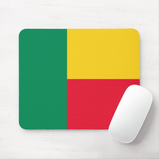 Patriotic Benin Flag Mousepad (Mit Mouse)