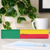 Patriotic Benin Flag Namensplakette