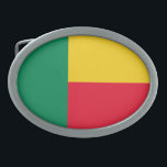 Patriotic Benin Flag Ovale Gürtelschnalle<br><div class="desc">Patriotische Flagge von Benin.</div>