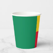 Patriotic Benin Flag Pappbecher (Vorderseite)