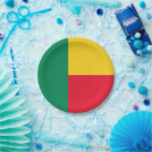 Patriotic Benin Flag Pappteller (Party)