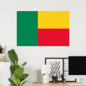 Patriotic Benin Flag Poster (Heimbüro)