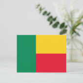 Patriotic Benin Flag Postkarte (Stehend Vorderseite)