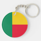 Patriotic Benin Flag Schlüsselanhänger (Rückseite)