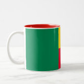 Patriotic Benin Flag Zweifarbige Tasse (Links)