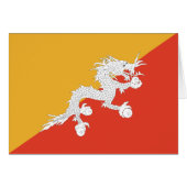 Patriotic Bhutan Flag (Vorderseite (Horizontal))