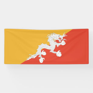 Patriotic Bhutan Flag Banner