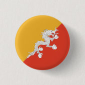 Patriotic Bhutan Flag Button (Vorderseite)