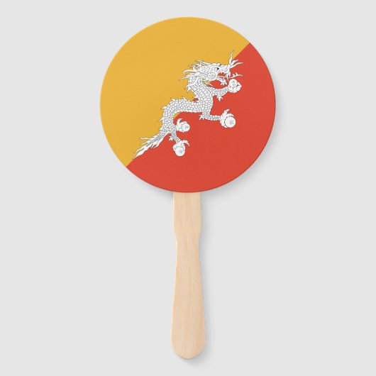 Patriotic Bhutan Flag Fächer (Vorderseite)