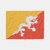 Patriotic Bhutan Flag Fleecedecke (Vorderseite (Horizontal))