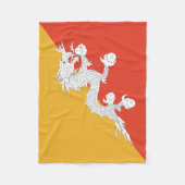 Patriotic Bhutan Flag Fleecedecke (Vorderseite)