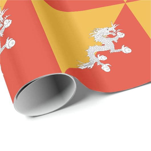 Patriotic Bhutan Flag Geschenkpapier (Rolleneckpunkt)
