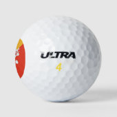 Patriotic Bhutan Flag Golfball (Logo)
