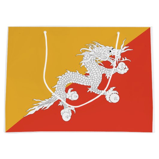 Patriotic Bhutan Flag Große Geschenktüte (Vorderseite)