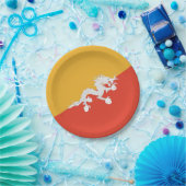 Patriotic Bhutan Flag Pappteller (Party)