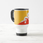 Patriotic Bhutan Flag Reisebecher (Vorderseite Links)