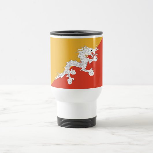 Patriotic Bhutan Flag Reisebecher (Mittel)
