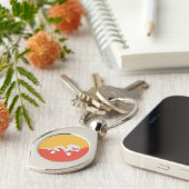 Patriotic Bhutan Flag Schlüsselanhänger (Seite)