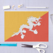 Patriotic Bhutan Flag Seidenpapier (Handwerk)