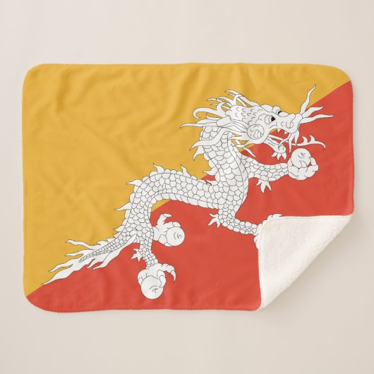 Patriotic Bhutan Flag Sherpadecke (Vorderseite (Horizontal))