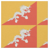 Patriotic Bhutan Flag Stoff (Nahaufnahme)
